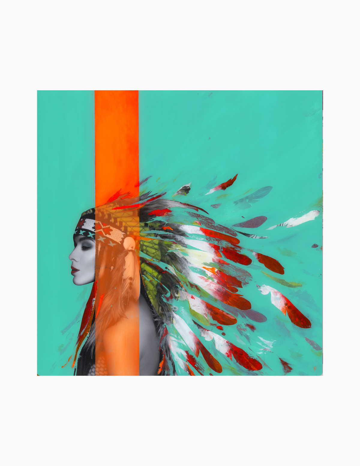 Charlotte PERROT - Peinture - À plume (orange)