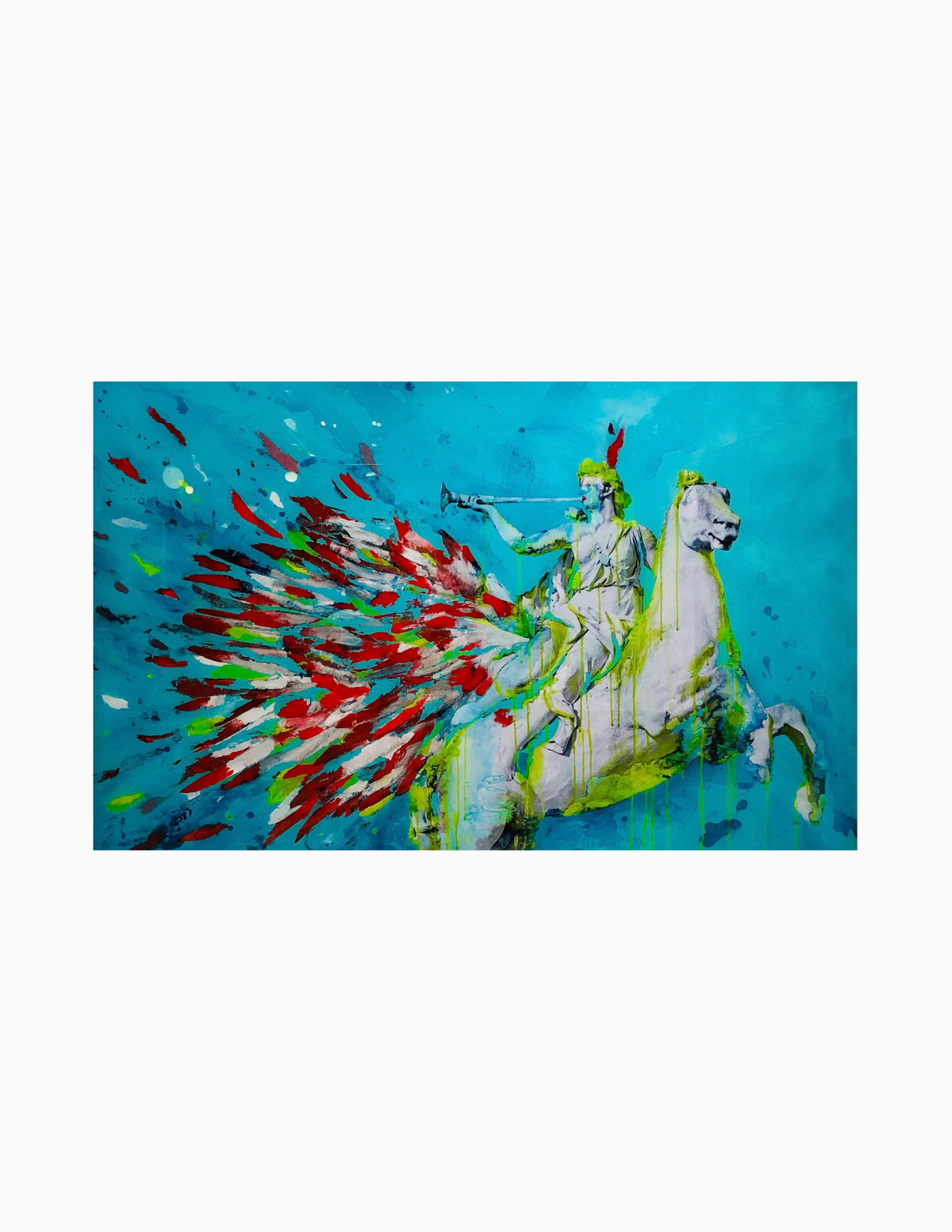 Charlotte PERROT - Peinture - PÉGASE ET LA RENOMMÉE