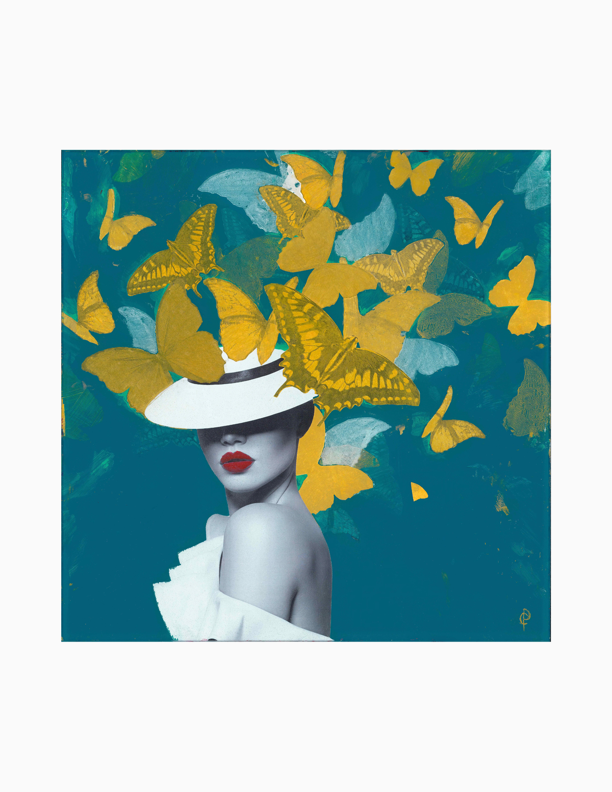 Charlotte PERROT - Peinture - GOLDEN BUTTERFLIES