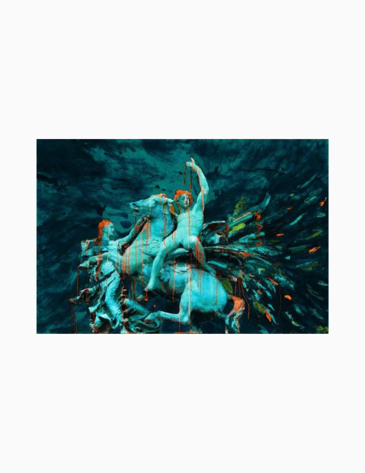Charlotte PERROT - Peinture - PÉGASE ET LA RENOMMÉE