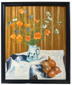Jean-Louis LAJAMBE – Nature morte aux fleurs et oignons