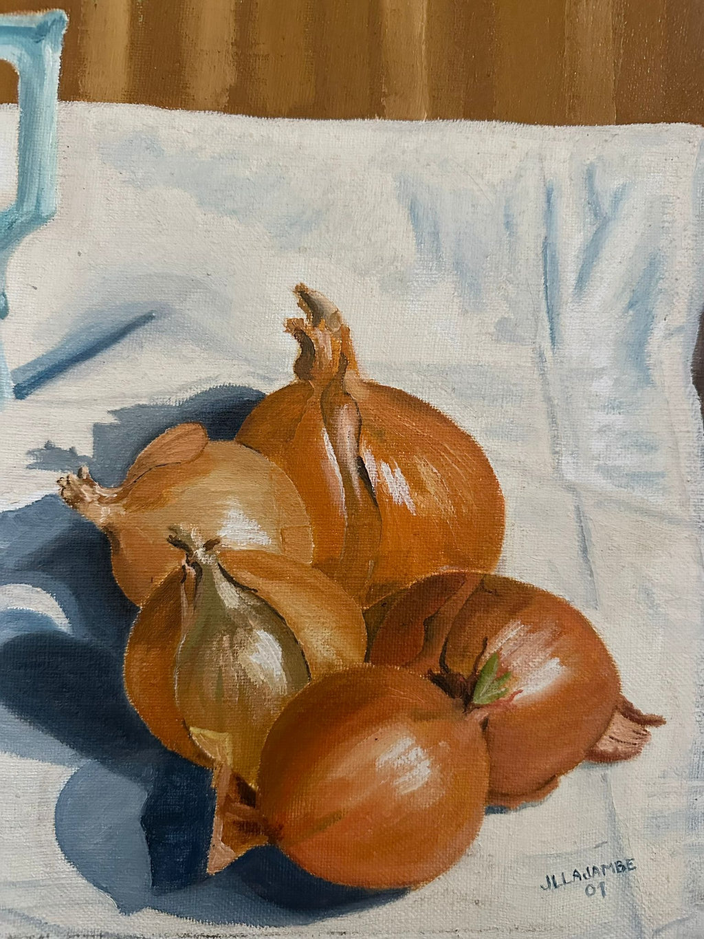 Jean-Louis LAJAMBE – Nature morte aux fleurs et oignons