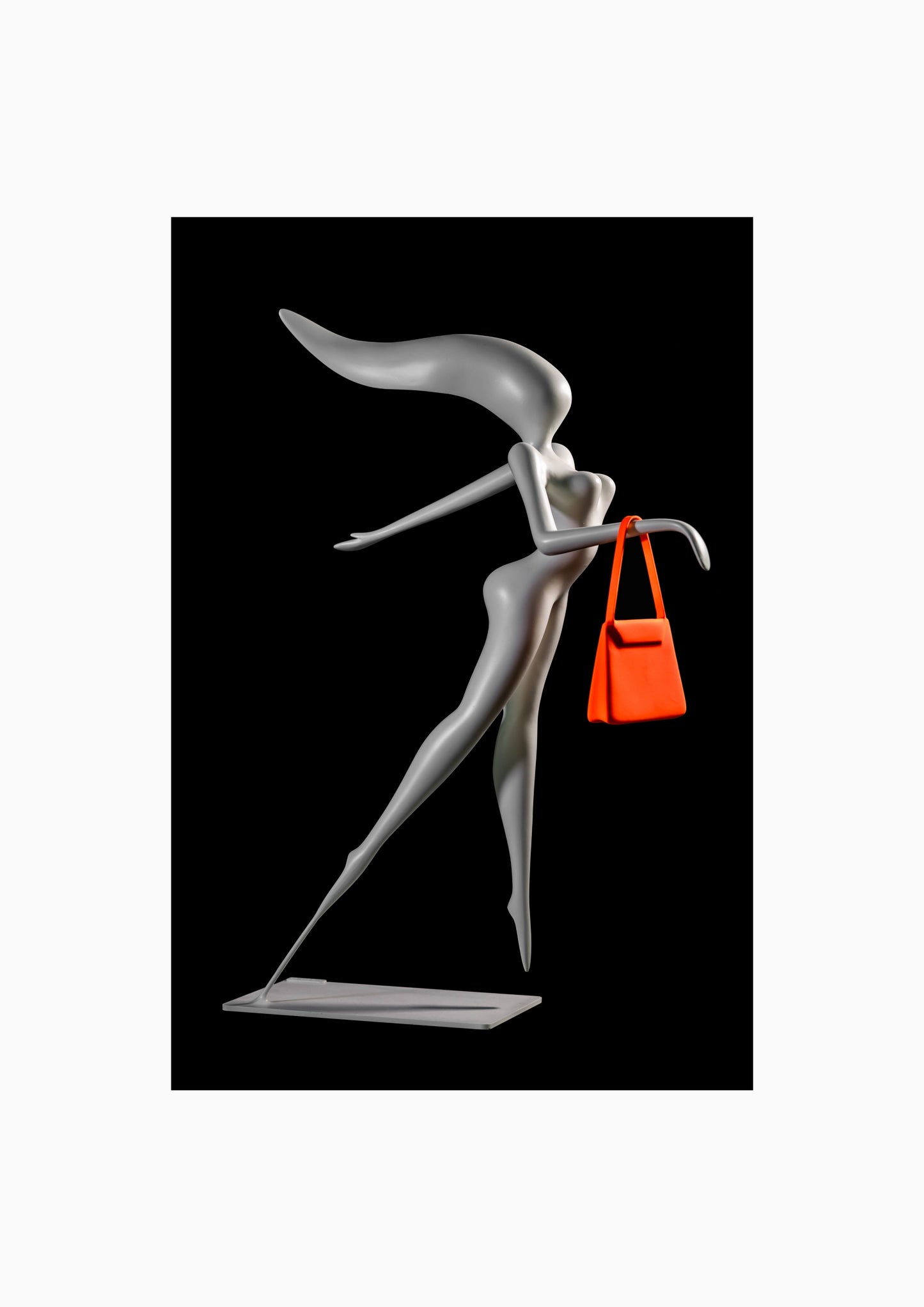 Femme au K Orange Fluo