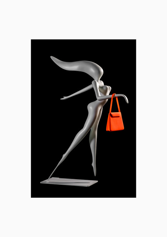 Femme au K Orange Fluo