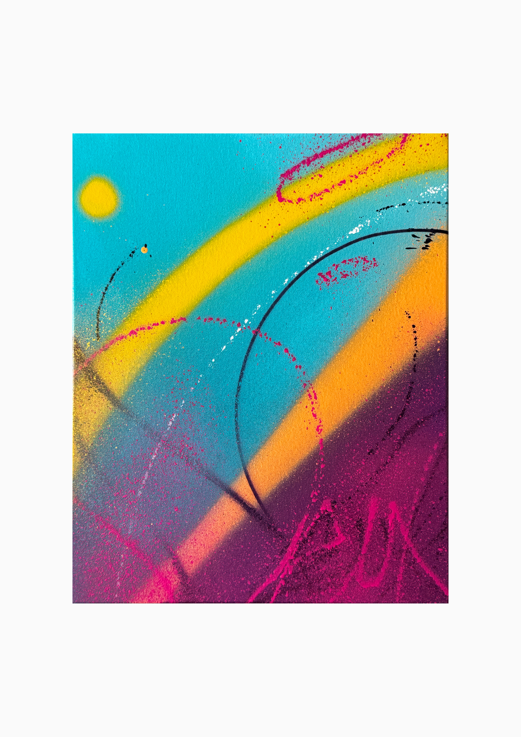 Deux Mètres – Peinture – Fragment de Graffiti II