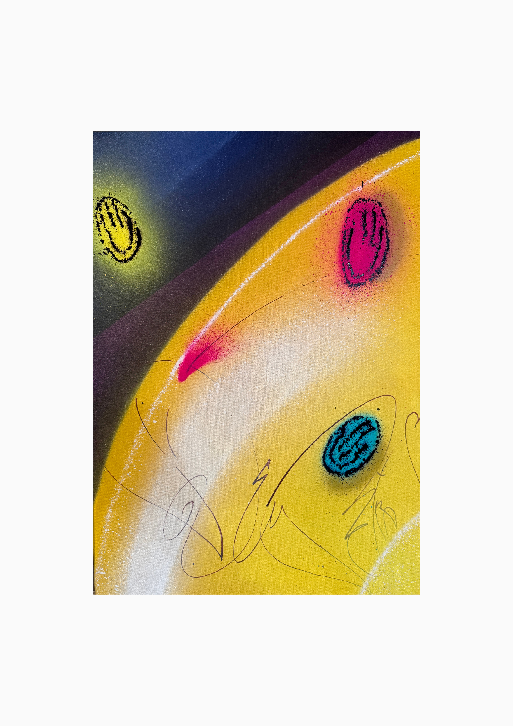 Deux Mètres – Peinture – Fragment de Graffiti III
