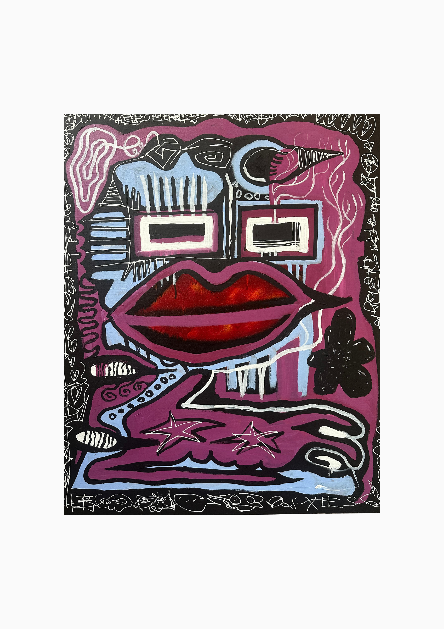XEES – Peinture – Parce qu’elle aimait le violet II